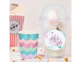 Schooltraktatie bekers zeemeermin (5st)