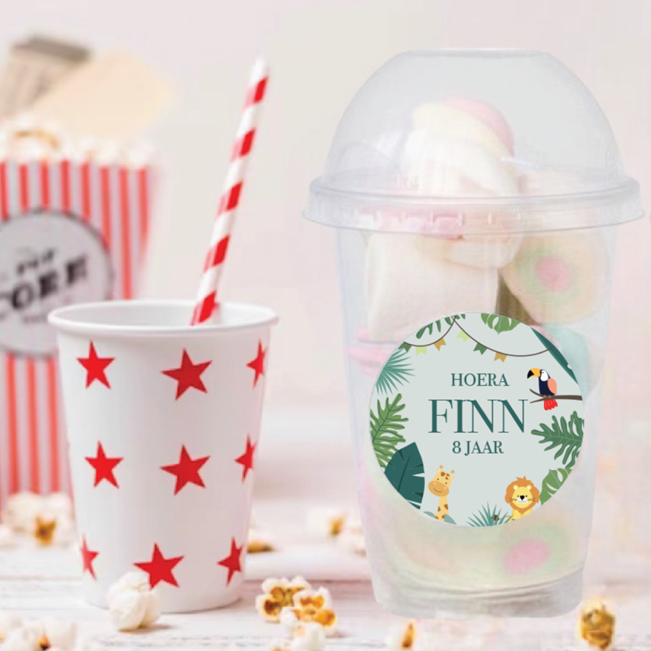 Schooltraktatie bekers jungle (5st)