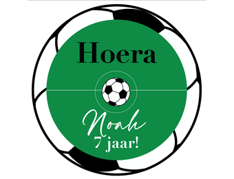 Etiket rond Voetbal (5st)