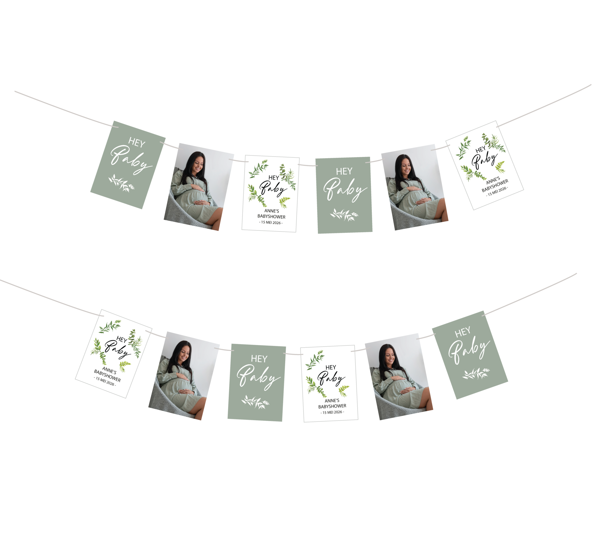 Slinger gepersonaliseerd babyshower botancial (18st)