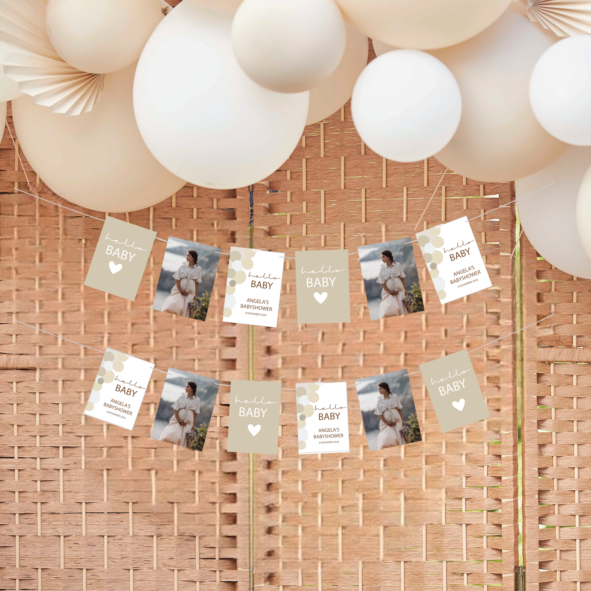 Slinger gepersonaliseerd babyshower Hello Baby (18st)