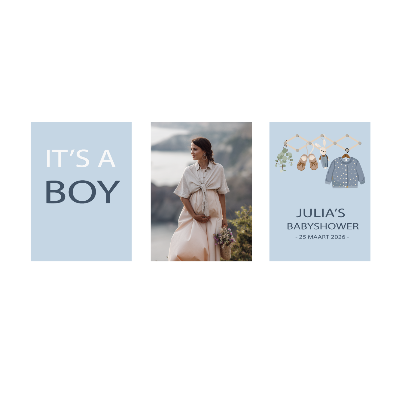 Slinger gepersonaliseerd babyshower It's a Boy (18st)