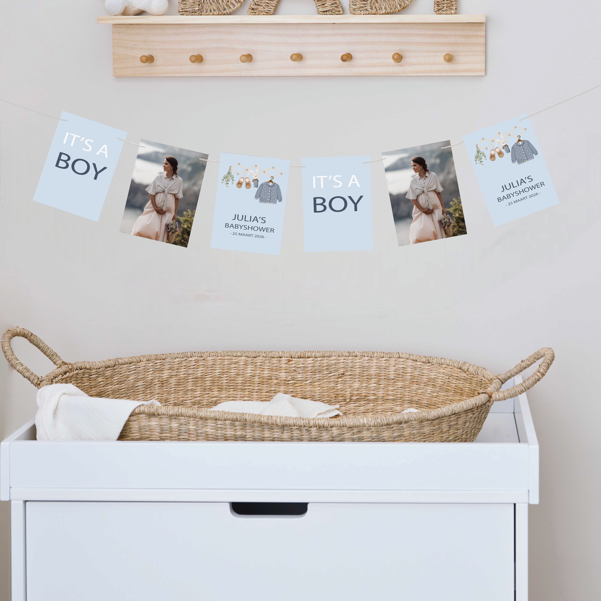 Slinger gepersonaliseerd babyshower It's a Boy (18st)