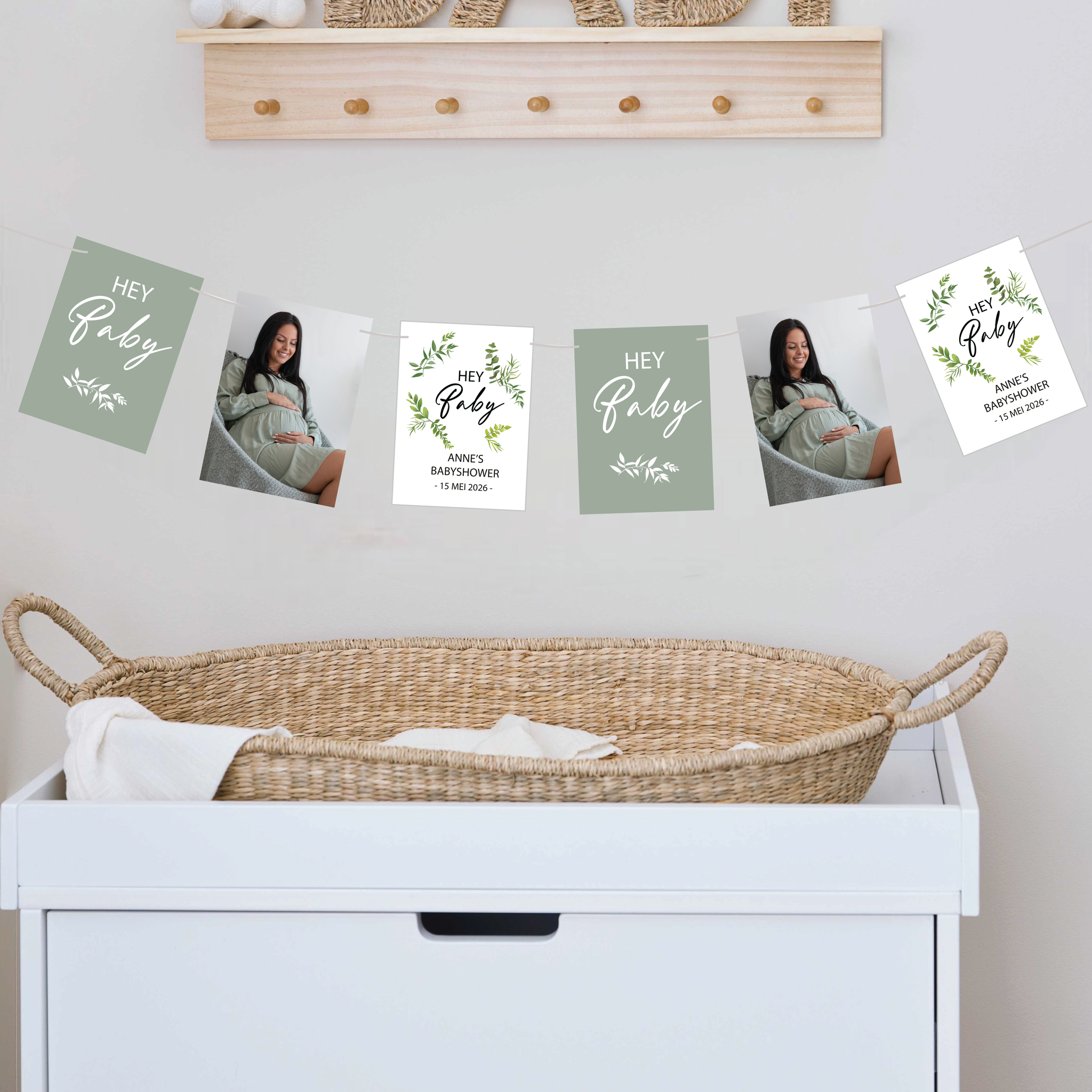 Slinger gepersonaliseerd babyshower botancial (18st)