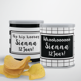 Pringle traktatie hip hip hooray printable