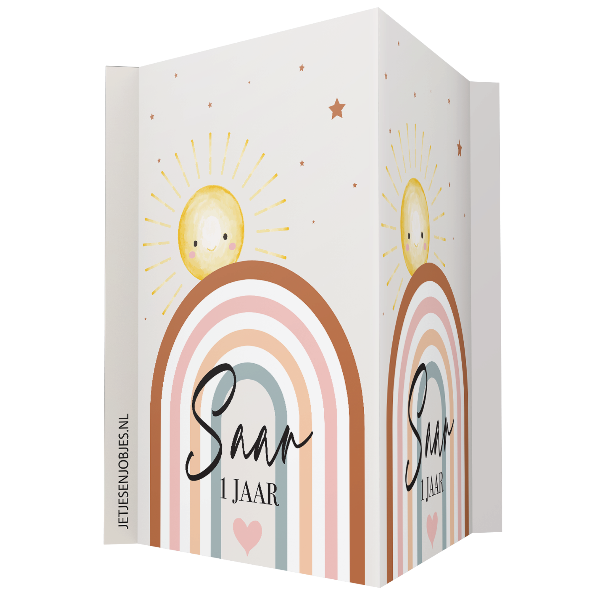 Raambord XL verjaardag regenboog boho