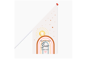 Geboortevlag regenboog boho