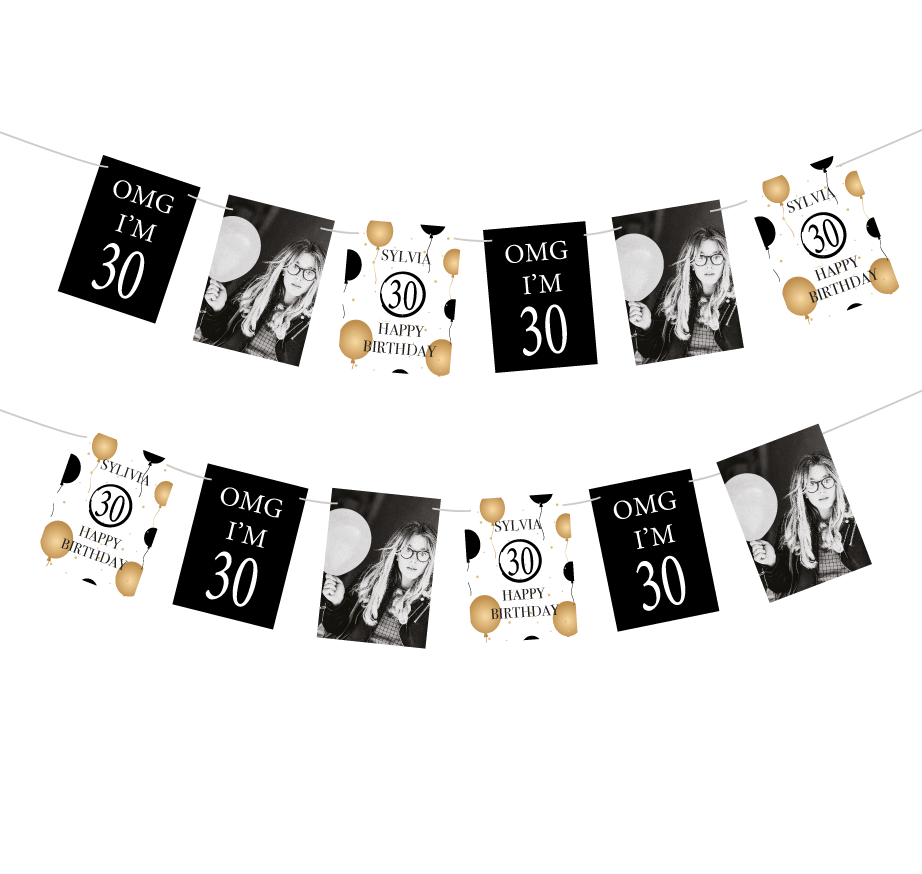 Slinger gepersonaliseerd OMG I'M 30 jaar (18st)