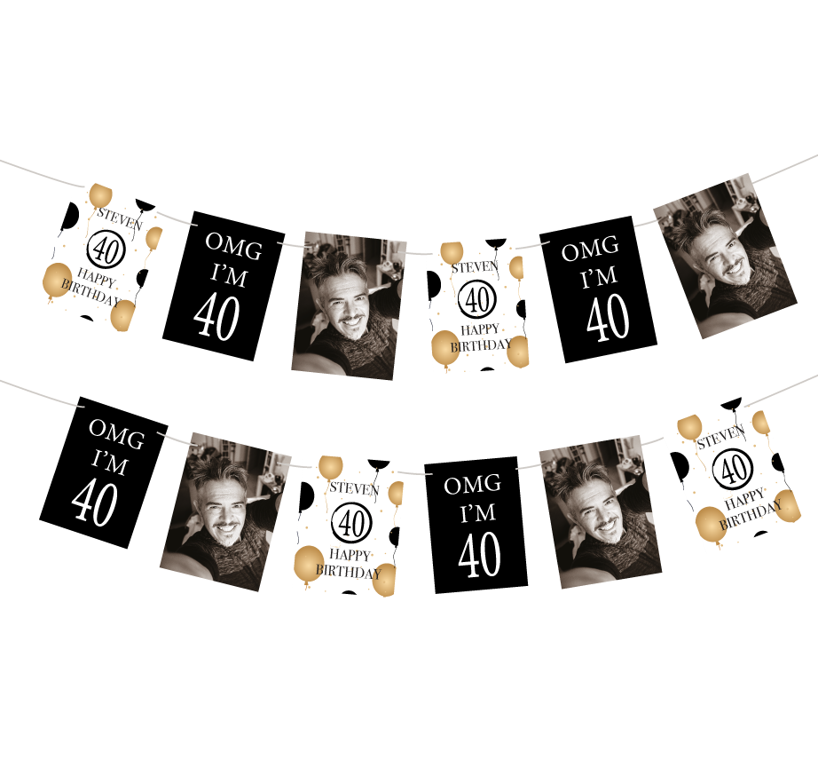 Slinger gepersonaliseerd OMG I'M 40 jaar