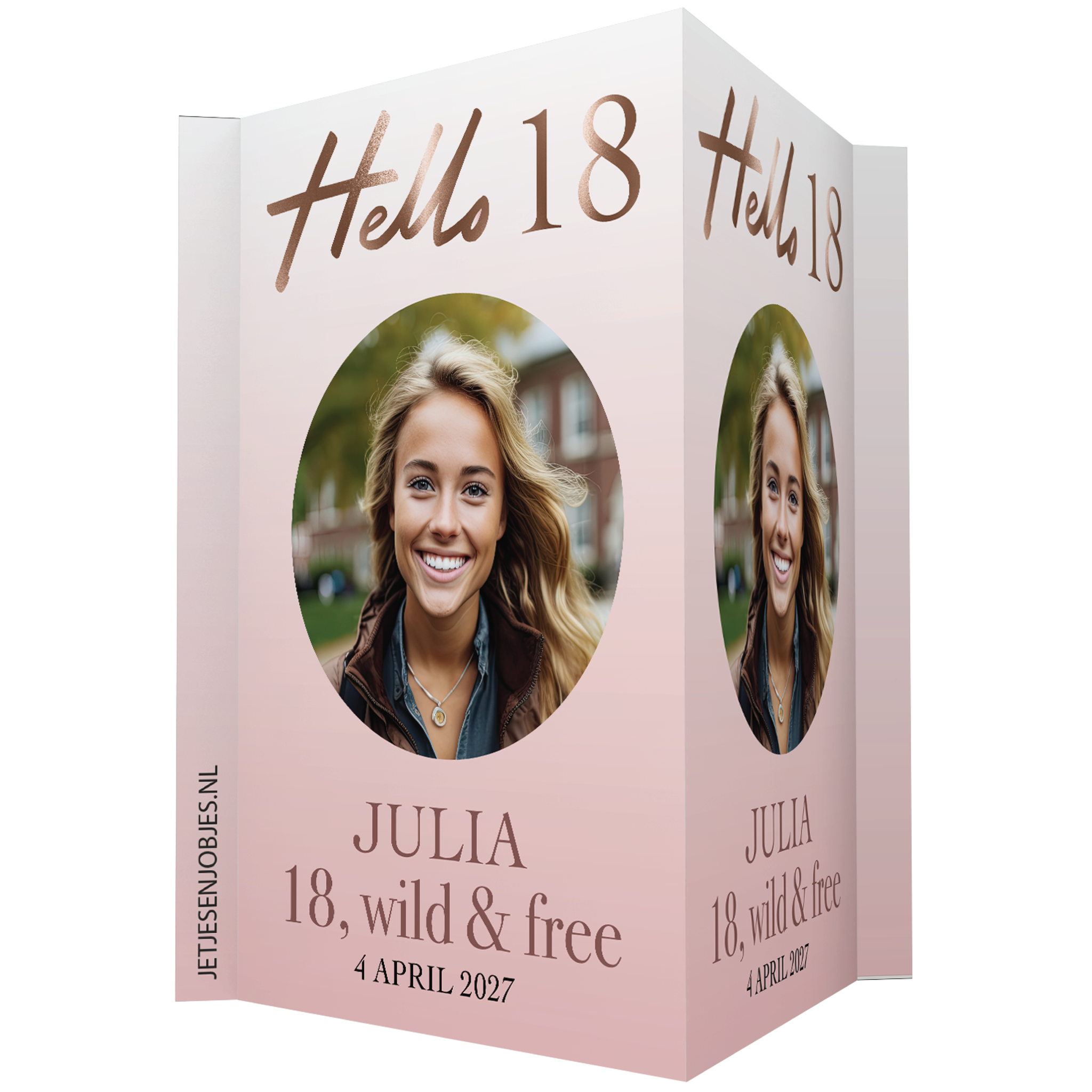 Raambord XL verjaardag Hello 18