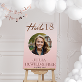 Welkomstbord verjaardag Hello 18