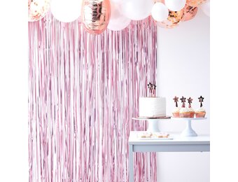 Feestgordijn roze
