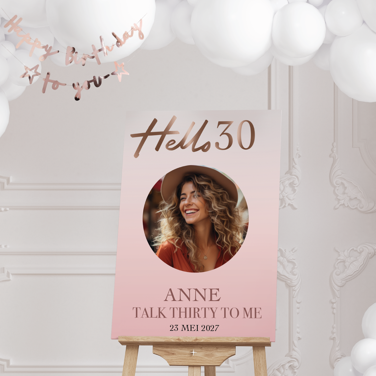 Welkomstbord verjaardag Hello 30