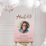 Welkomstbord verjaardag Hello 40