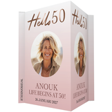 Raambord 50 jaar Sarah – Hello 50 – gepersonaliseerd met naam XL