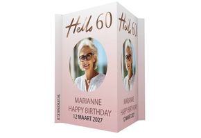 Raambord XL verjaardag Hello 60