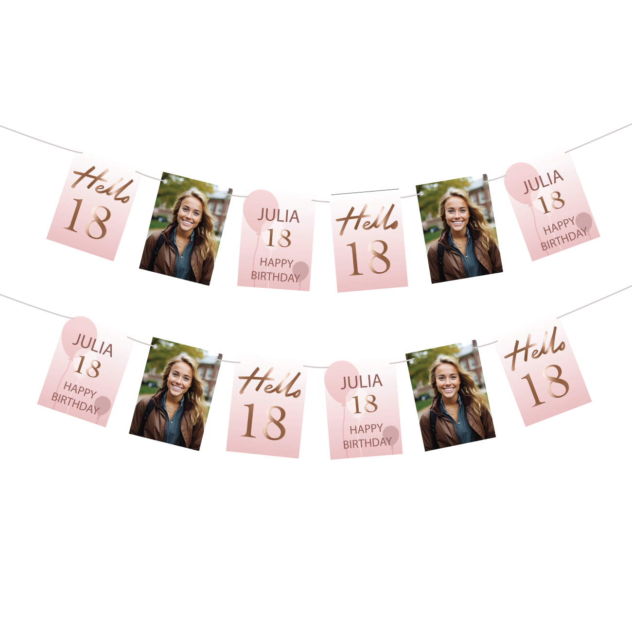 Hello 18 Slinger gepersonaliseerd (18st)