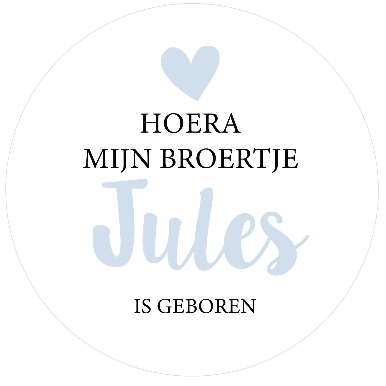 Etiket baby wit met hart (5st)