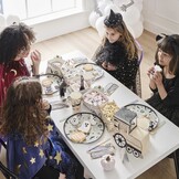 Diadeem heksenhoed zwart goud Ginger Ray