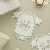 Servetten rompers Sage Babyshower (16st) Hootyballoo