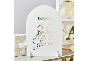 Welkomstbord met stickers Sage Babyshower Hootyballoo