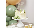 Taarttopper Acryl Sage Babyshower Hootyballoo