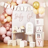 Servetten rompers Pink Babyshower (16st) Hootyballoo