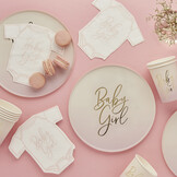 Servetten rompers Pink Babyshower (16st) Hootyballoo