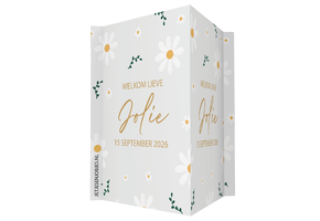 Geboortebord XL madeliefjes