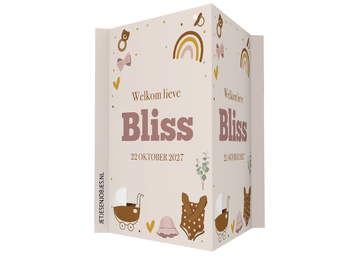 Geboortebord XL hoera een meisje