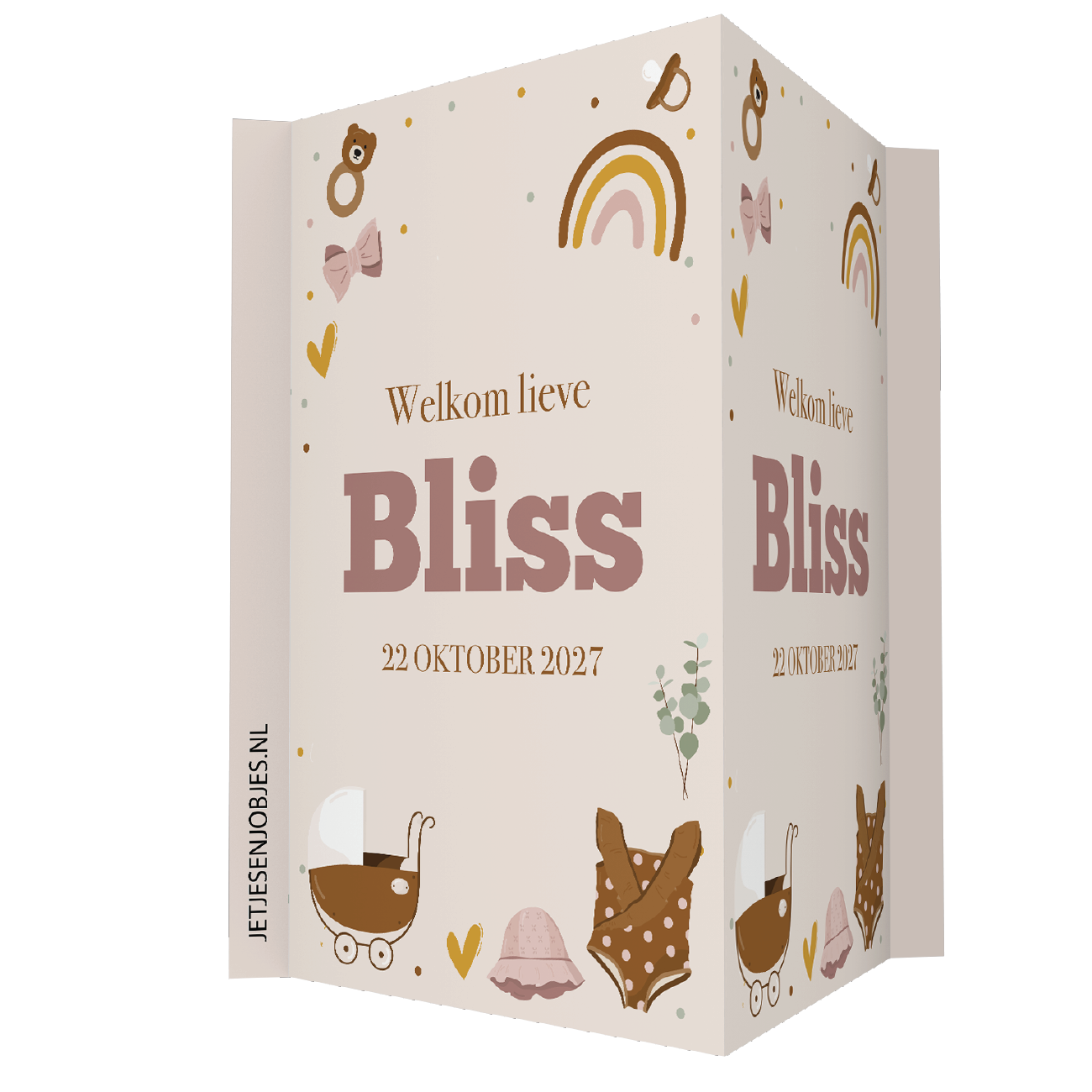 Geboortebord XL hoera een meisje