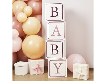 Grote Blokken BABY roze Hootyballoo