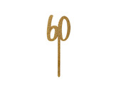 Taarttopper acryl goud 60 Hootyballoo