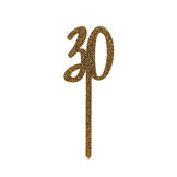 Taarttopper acryl goud 30 Hootyballoo