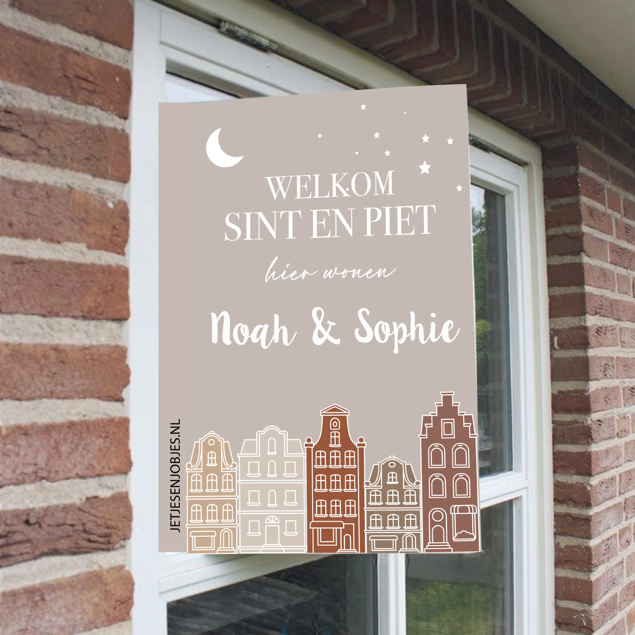Raambord Sinterklaas warme tinten