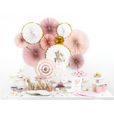 Waaiers roze goud mix (3st)