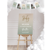 Slinger gepersonaliseerd Sage Babyshower (18st)