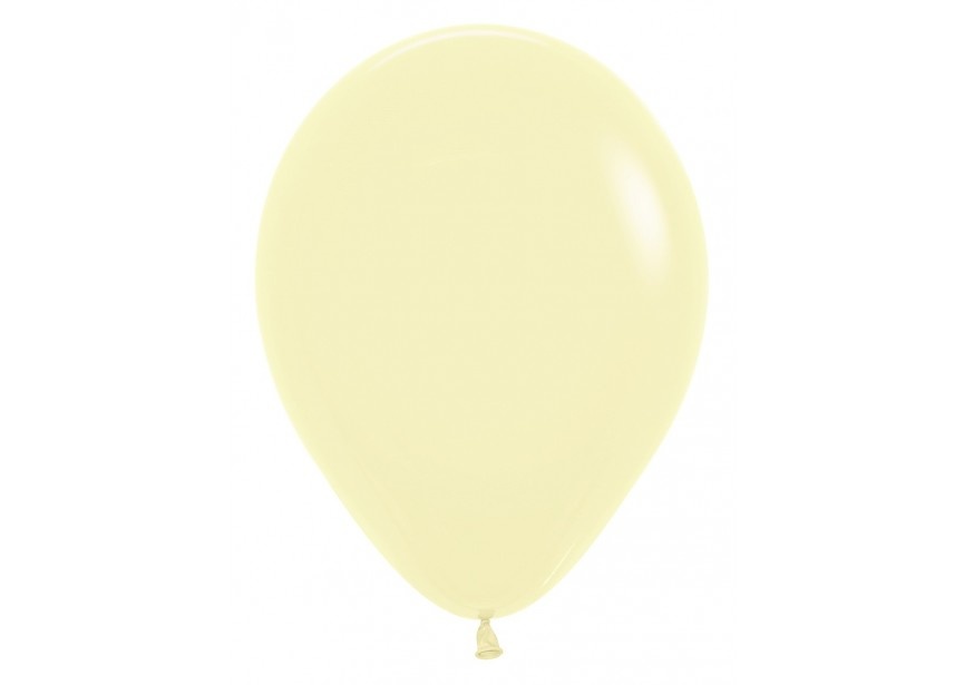 Ballonnen pastel mat geel (10 st)