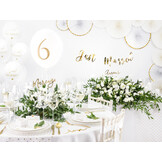 Tafelkleed rond wit (230cm) White & Gold Collection