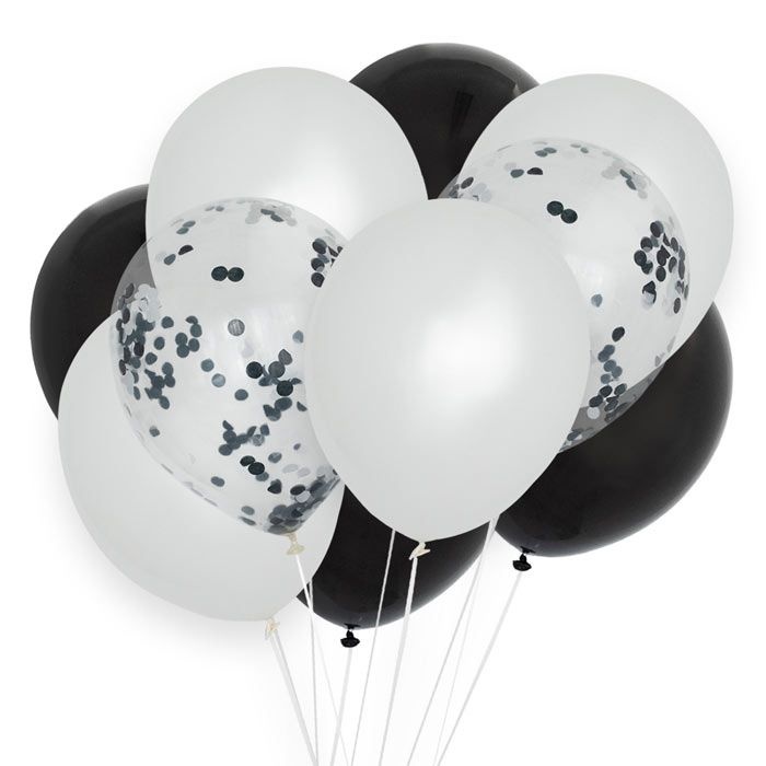 Ballonnenmix monochrome (10st)