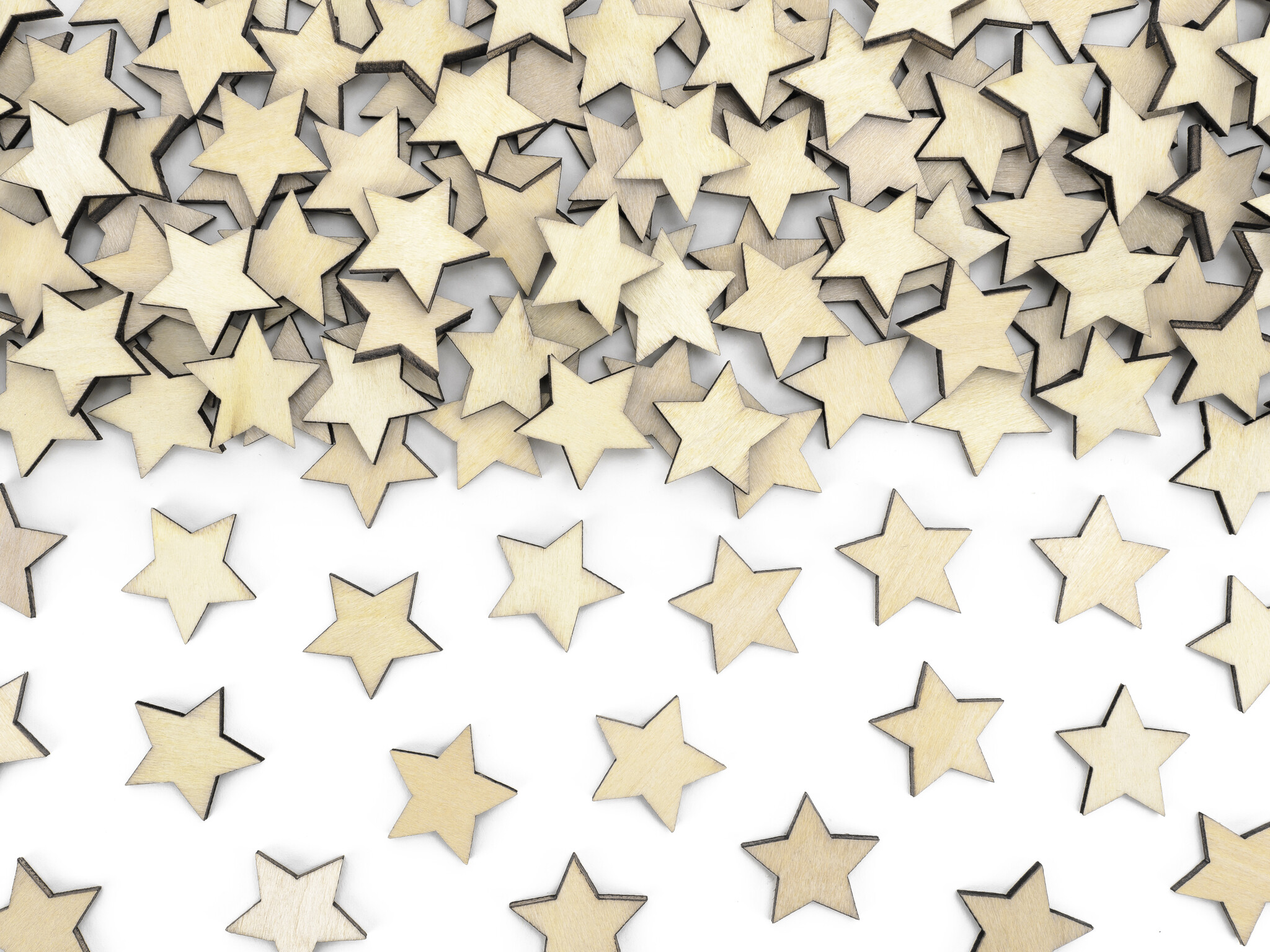 Houten confetti stars (50st)