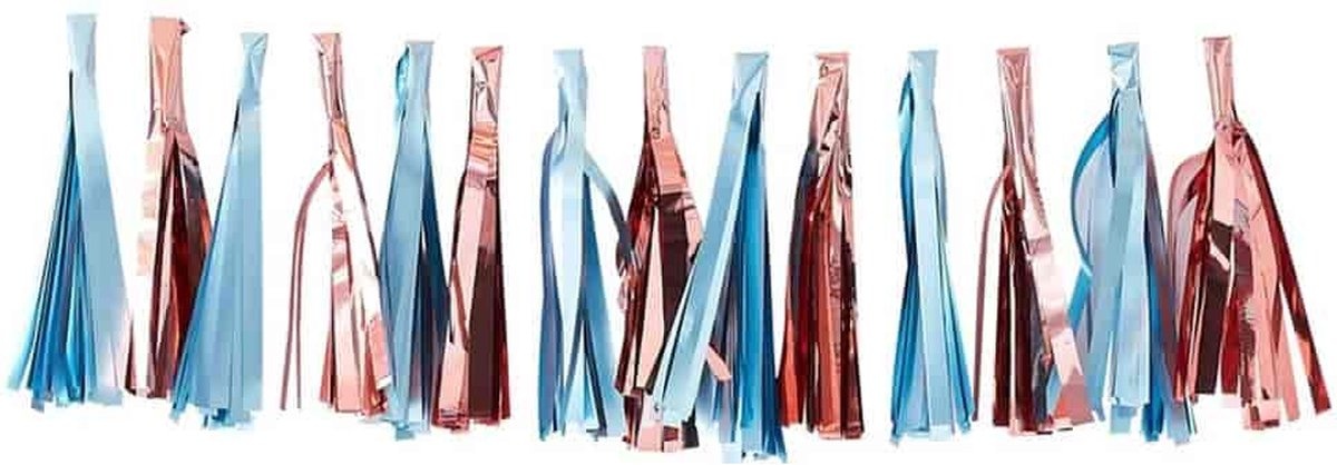 Tasselslinger lichtblauw roségoud Twinkle Twinkle - Ginger Ray