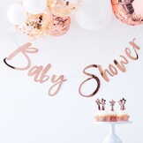 Babyshower slinger roségoud Twinkle Twinkle Ginger Ray