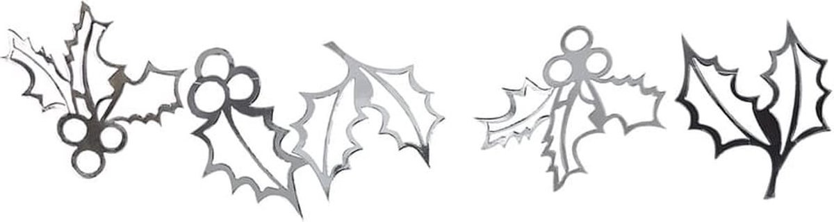 Slinger kerstblaadjes zilver Silver Glitter (2M) Ginger Ray