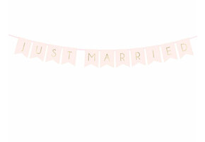 Just Married slinger lichtroze goud