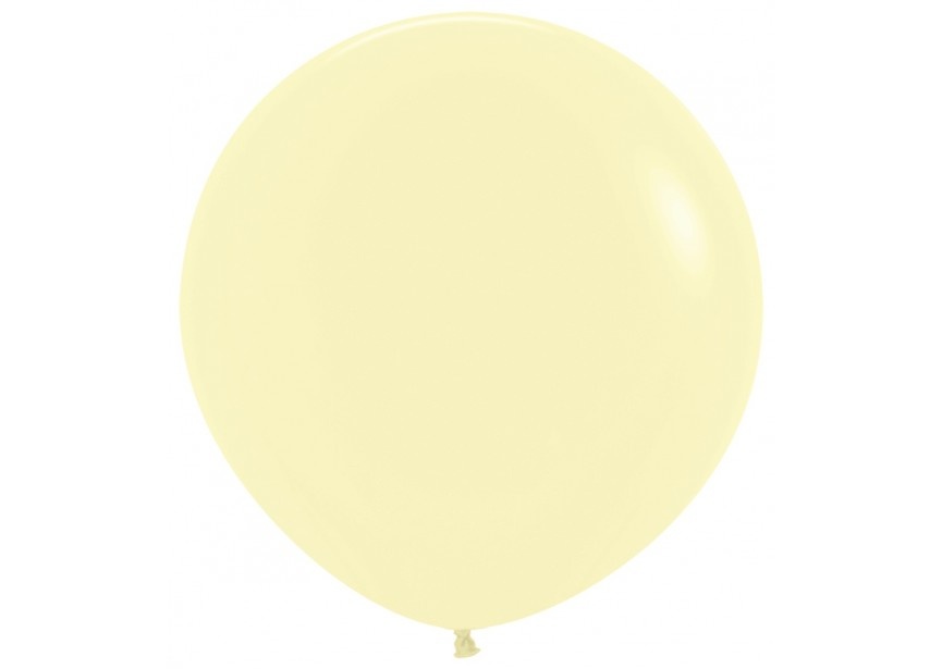 Ballon Pastel Mat Geel (60cm)