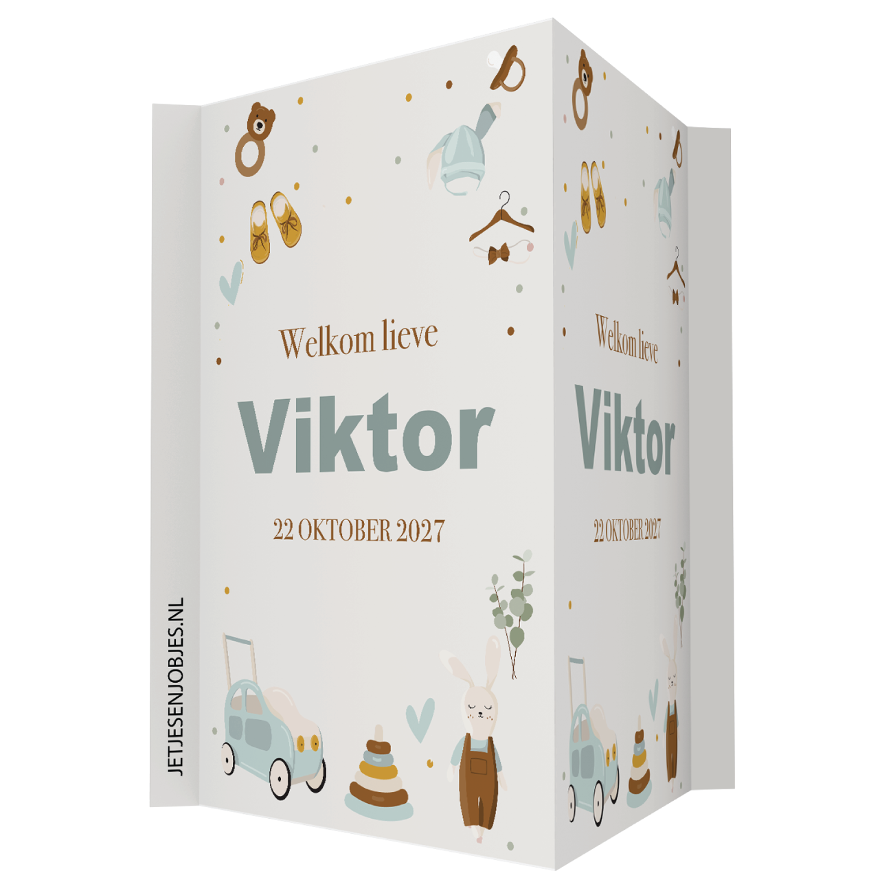 Geboortebord XL hoera een jongen