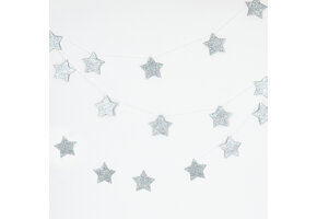 Glitter sterren slinger zilver (3M) My Little Day