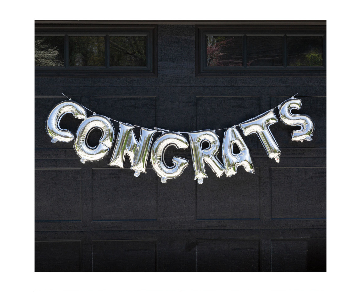 Folieballon slinger Congrats (2.7 M)