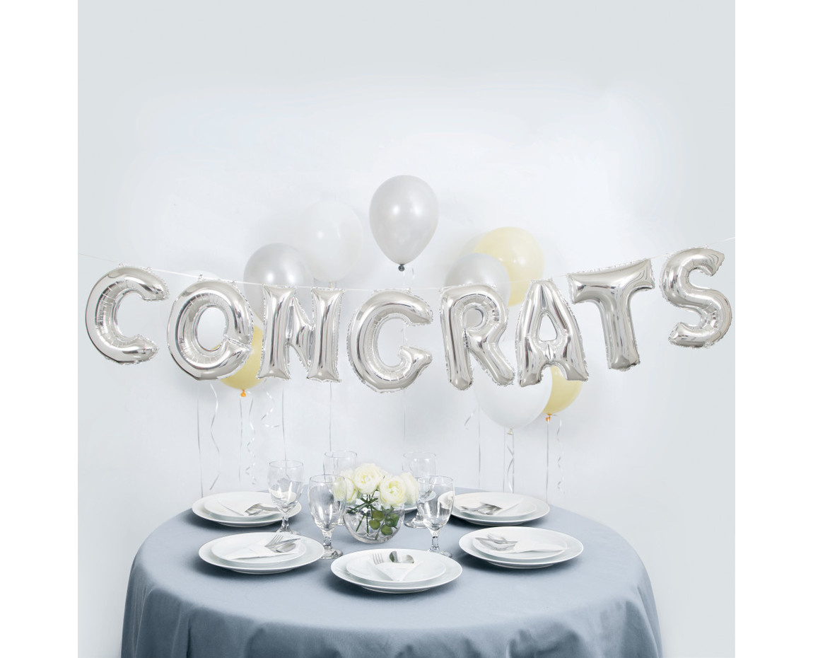 Folieballon slinger Congrats (2.7 M)